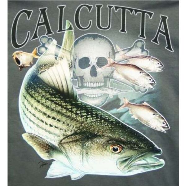 Calcutta Fade Logo Striper Tee - Large