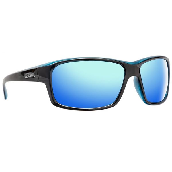 Calcutta Galveston Discover Series Sunglasses - Black/Blue Backspray/Blue Mirror