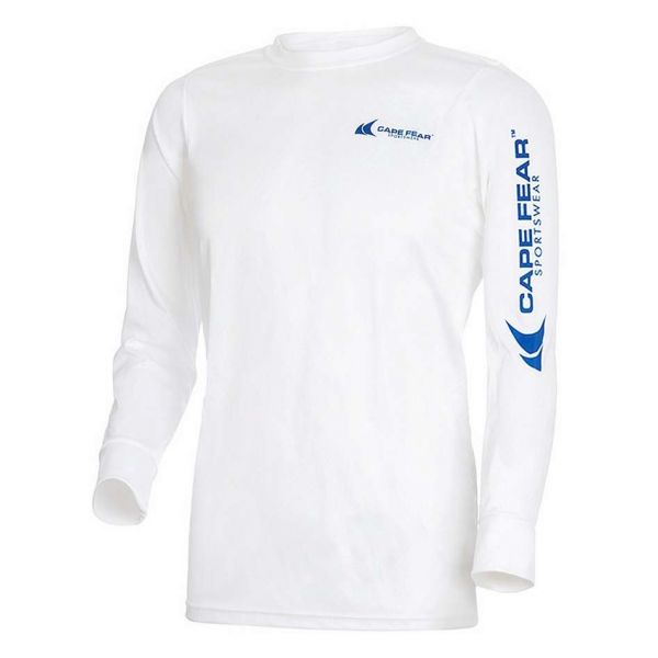 Cape Fear Sportswear Megatech L/S Performance T-Shirt - White - Large