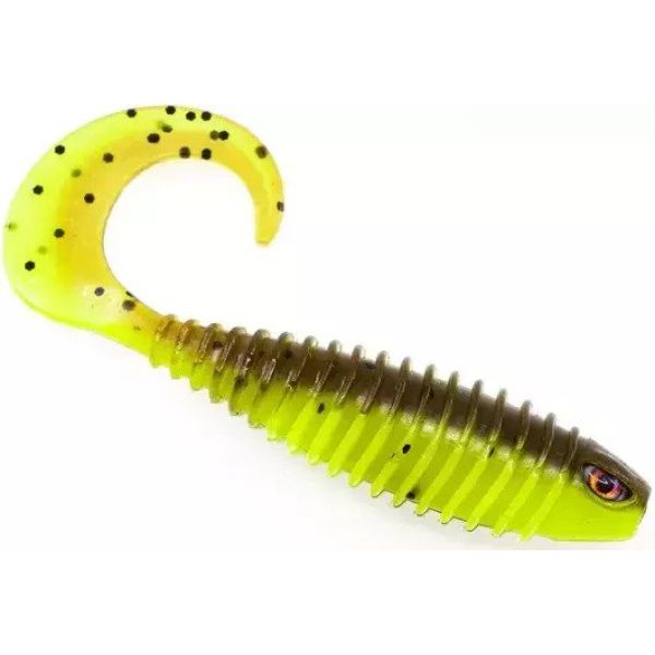 Chasebaits Curly Bait - 3in - Lime Tiger