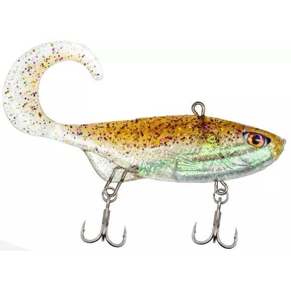 Chasebaits Curly Vibe - 3.25in - Gold Shiner