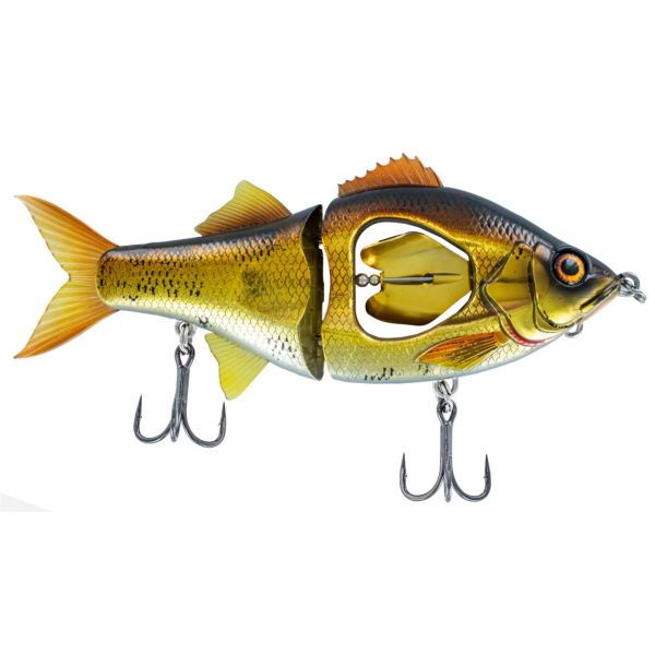 Chasebaits PropDuster Glider Swimbait - 5.1in - Gold Shiner