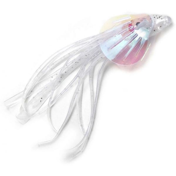 Clarkspoon Halo Squid - 2.5in - Clear Silver Flake