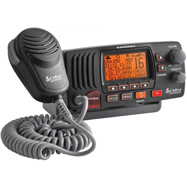 Cobra MR F57B Fixed Mount Class D VHF Radio - Grey