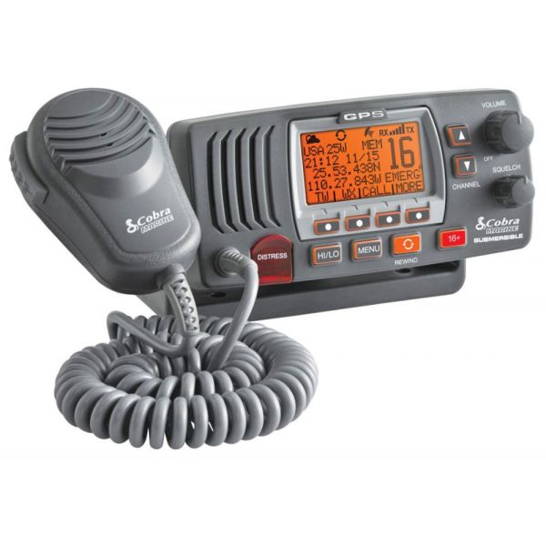 Cobra MR F77B Fixed Mount Class D VHF Radio - Grey