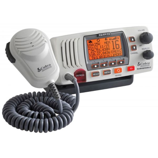 Cobra MR F77W Fixed Mount Class D VHF Radio - White