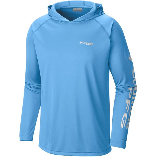 Columbia PFG Terminal Tackle Hoodies - Yacht/White Logo