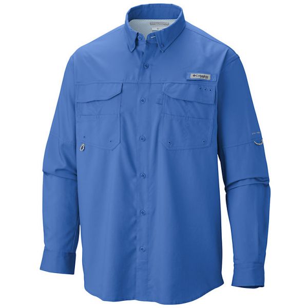 Columbia PFG Blood and Guts III L/S Woven Shirt - Vivid Blue - 2X-Large