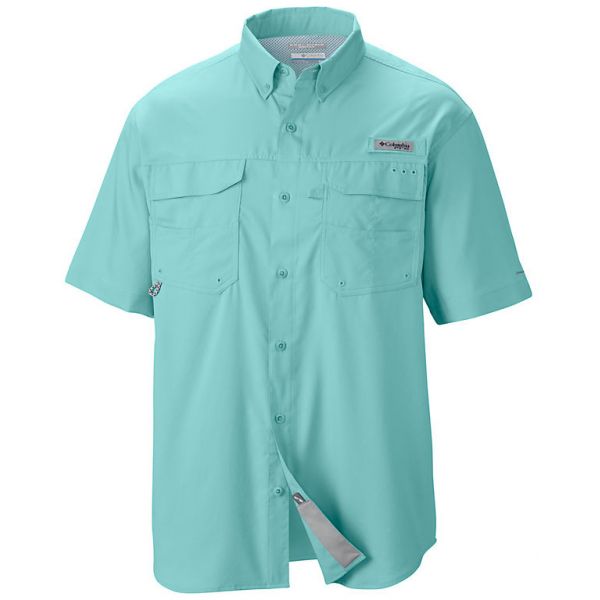 Columbia Blood and Guts III Short Sleeve Woven Shirt - Gulf Stream