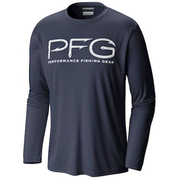 Columbia Terminal Tackle PFG Hooks Long Sleeve Shirt - Collegiate Navy