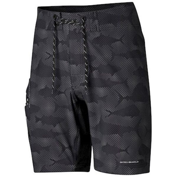 Columbia PFG Offshore II Men's Board Shorts - Black Multi Fish