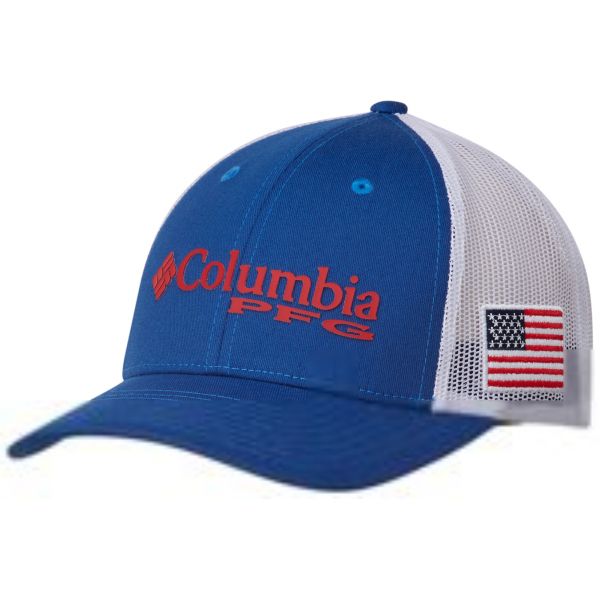 Columbia PFG USA Flag Mesh Snap Back Ball Cap