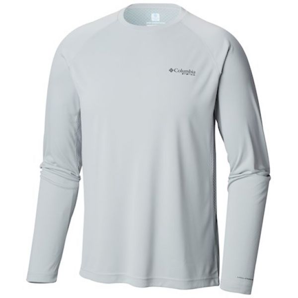 Columbia PFG Cast Away ZERO II Knit LS Shirt - Cool Grey - Large