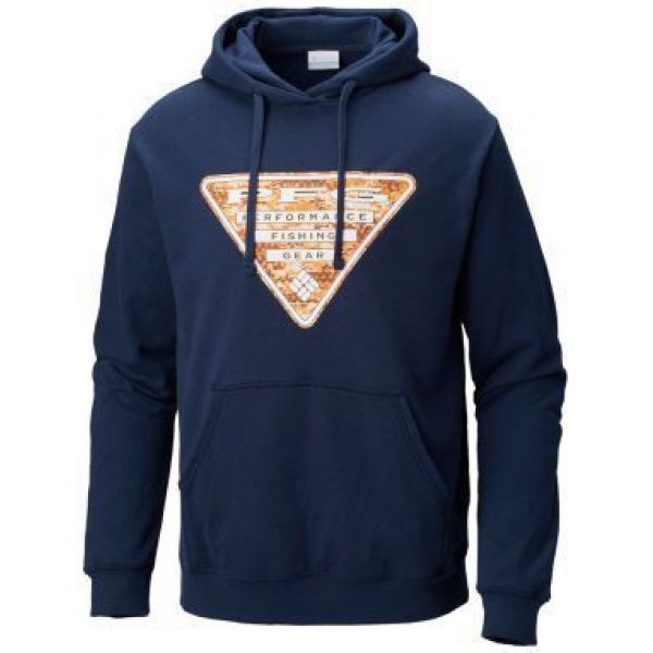 Columbia PFG Triangle Seasonal Hoodie - Navy/Orange Digi - 2X-Large