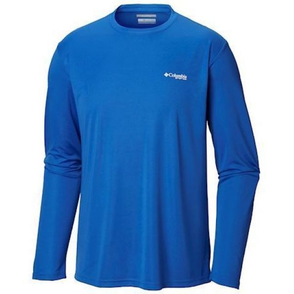 Columbia PFG Fish Series II Terminal Tackle LS Shirt - Vivid Blue/USA