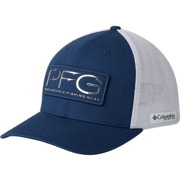 Columbia PFG FlexFit Mesh Hooks Ball Cap - Carbon/Silver