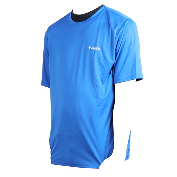 Columbia PFG Terminal Tackle Compass SS Shirt - Vivid Blue/Offshore