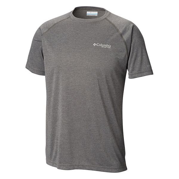 Columbia PFG Terminal Tackle Heather SS Shirt - Charcoal/Cool Grey