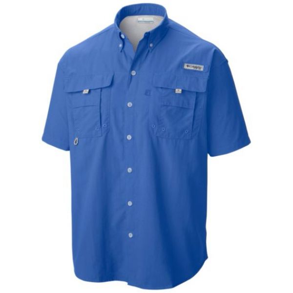 Columbia Bahama II Short Sleeve Shirt - Vivid Blue Large