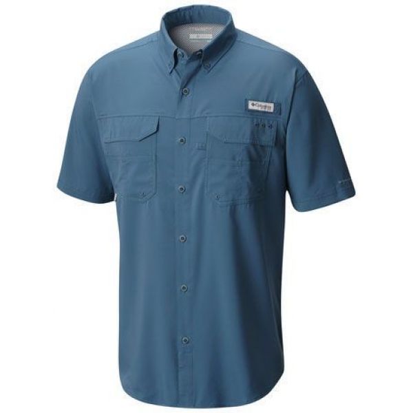 Columbia Blood and Guts III Short Sleeve Woven Shirt - Blue Heron 2XL