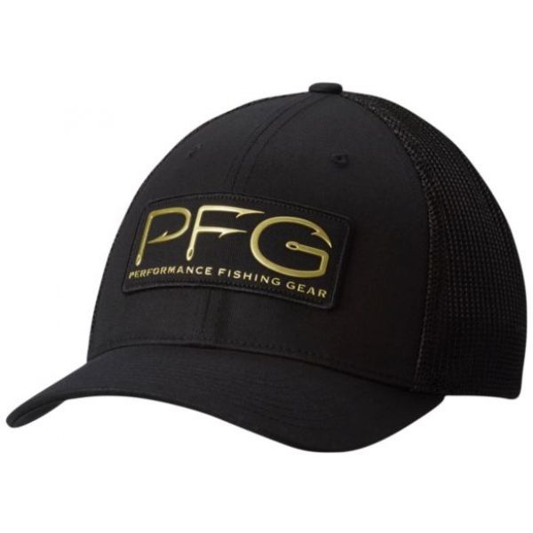 Columbia PFG Mesh Ball Cap - Black PFG Hook S/M