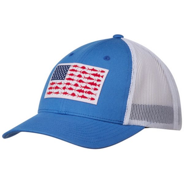 Columbia PFG Fish Flag Mesh Ball Cap - Vivid Blue