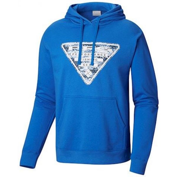 Columbia PFG Triangle Seasonal Hoodie - Vivid Blue/Vivid Digi - 2XL