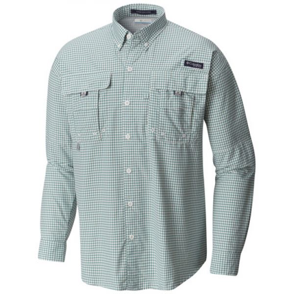 Columbia Super Bahama Long Sleeve Shirt - Teal Check 2XL