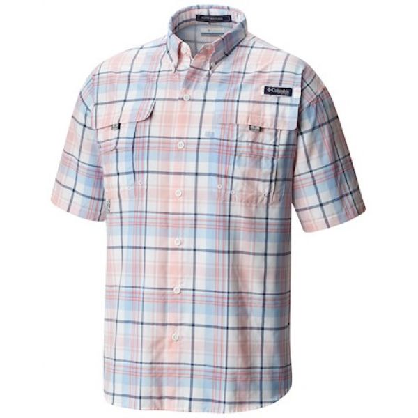 Columbia Super Bahama Short Sleeve Shirt - Sail Plaid Large