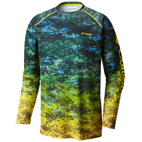 Columbia Terminal Tackle Camo Fade LS Shirt - Green Mamba Dorado 2XL