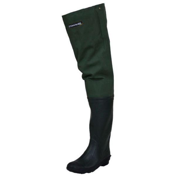 Compass360 Oxbow Poly Rubber Cleated Bootfoot Hip Boots - Forest Green