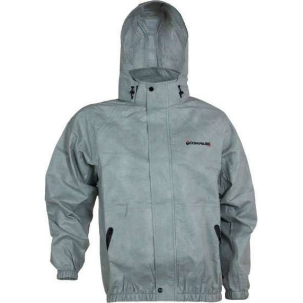 Compass360 AT23102-12 AdvantageTek Rain Jacket - Cloud Gray - Small