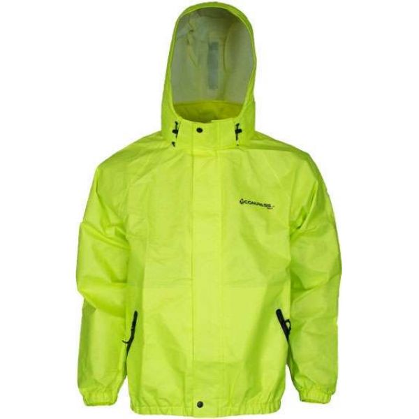 Compass360 AdvantageTek Rain Jacket - Hi-Vis Lime Green - Large