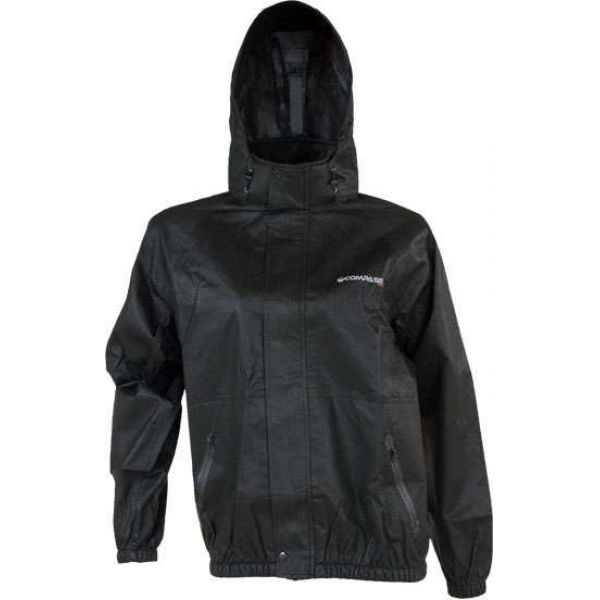 Compass360 AT23202-10 AdvantageTek Women's Rain Jacket - Black - Small