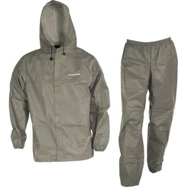 Compass360 EL12104-84 Eco-Lite Rain Suit - Khaki - Small