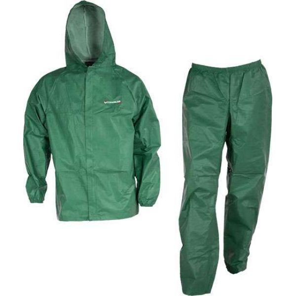 Compass360 EL12304-50 Eco-Lite Youth Rain Suit - Dark Green - Small