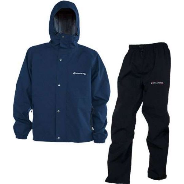 Compass360 HydroTek Rain Suit - Sea Blue w/ Black Pants - Large