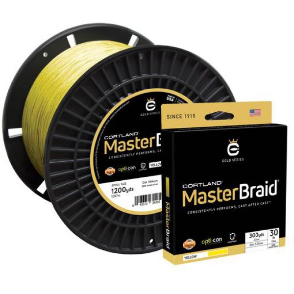 Cortland Master Braid Fishing Line - 65lb - 300yd - Yellow