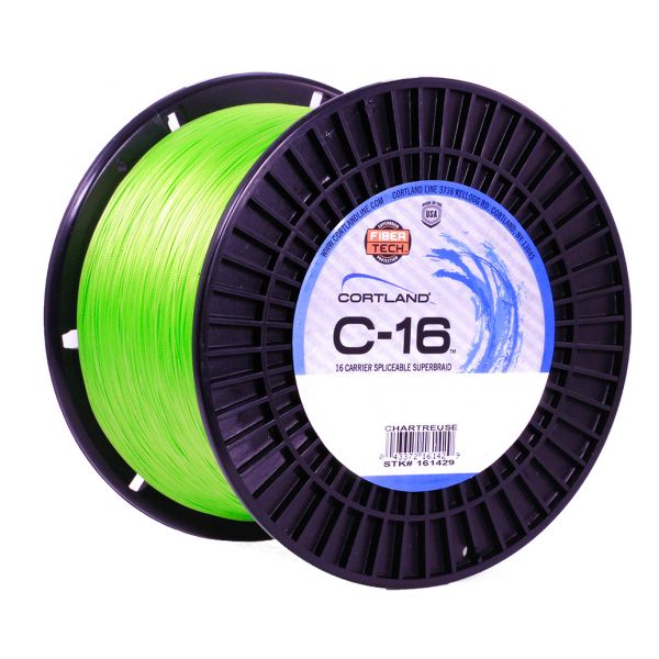 Cortland C16 Hollow Super Braid - 80lb - 2500yd - Chartreuse