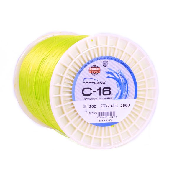 Cortland C16 Hollow Super Braid - 200lb - 2500yd - Chartreuse