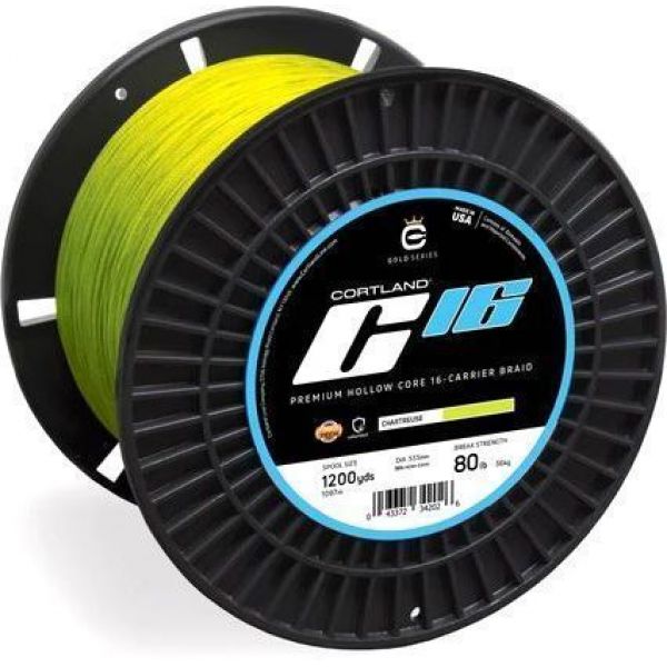 Cortland C16 Hollow Super Braid - 80lb - 600yd - Chartreuse