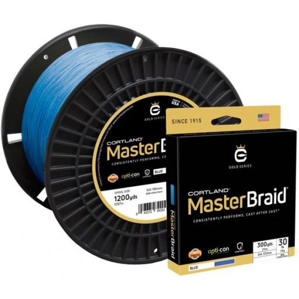 Cortland Master Braid Fishing Line - 30lb - 300yd - Blue