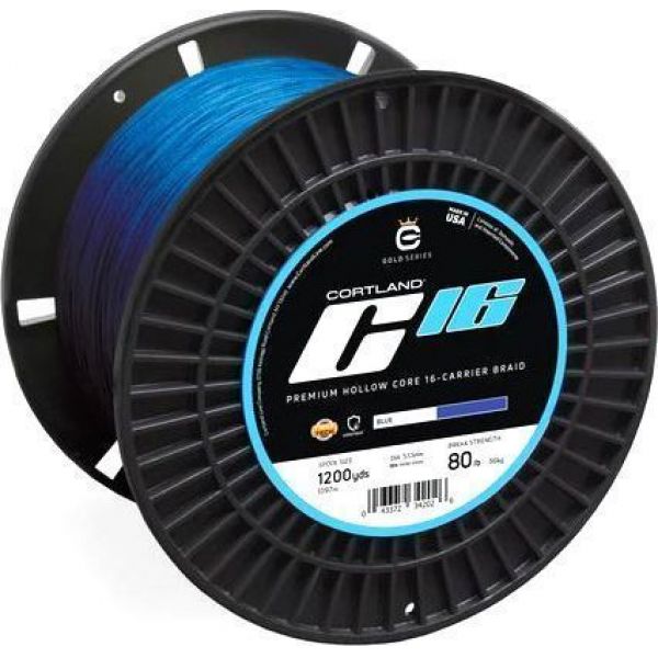 Cortland C16 Hollow Super Braid Fishing Line - 100lb - Blue - 1500yd