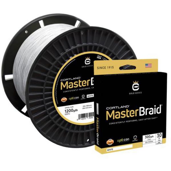 Cortland Master Braid Fishing Line - 40lb - White - 150yd