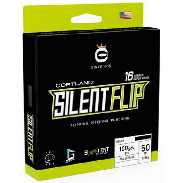 Cortland Silent Flip Braided Line - 50lb - Black