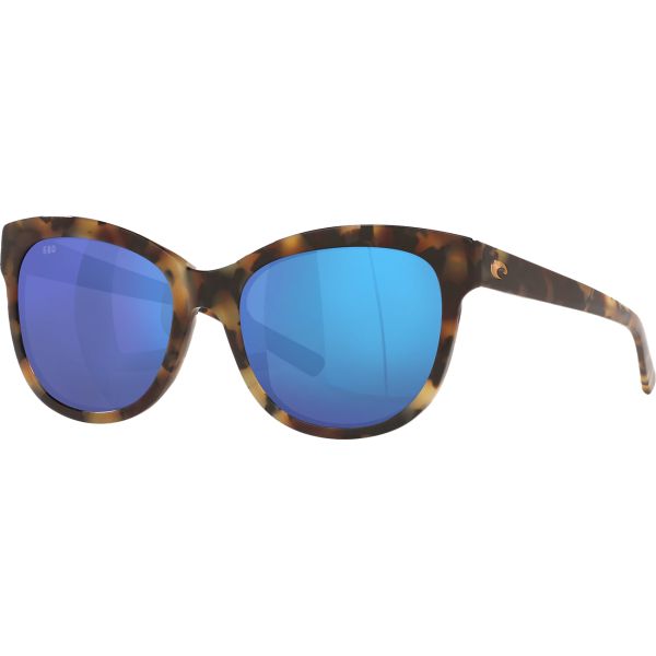 Costa Bimini Sunglasses - Shiny Vintage Tortoise/Blue Mirror 580G