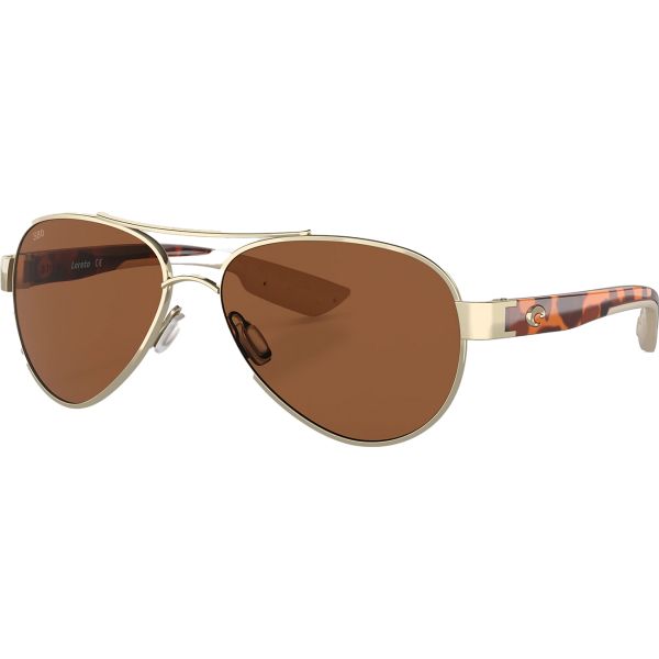 Costa Loreto Sunglasses - Rose Gold/Tortoise Temples/Copper 580G