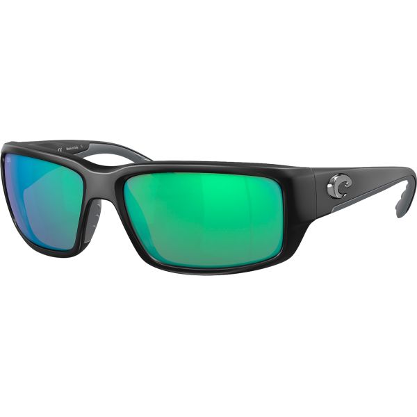 Costa Fantail Sunglasses - Matte Black Frame/Green Mirror 580G