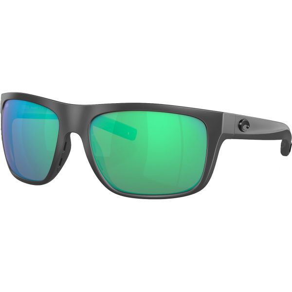 Costa Broadbill Sunglasses - Matte Gray Frame/Green Mirror 580G