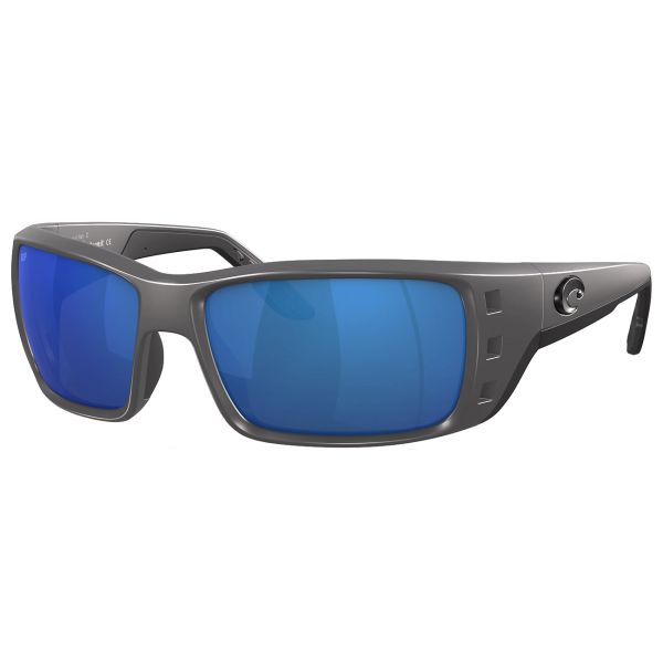 Costa Permit Sunglasses -  Matte Gray Frame/Blue Mirror 580P Lens